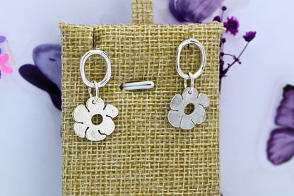 Pendientes oval Flor