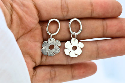 Pendientes oval Flor